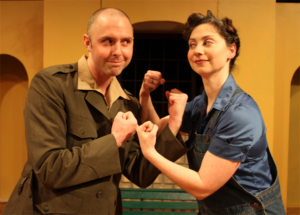Brian Jansen and Kathryn Philbrook in Much Ado About Nothing at OLT