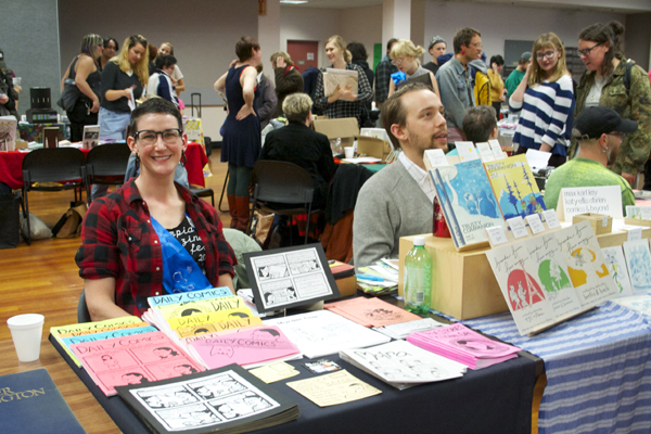 Chelsea Baker at Olympia Zine Fest 2015, photo by Emily McHugh