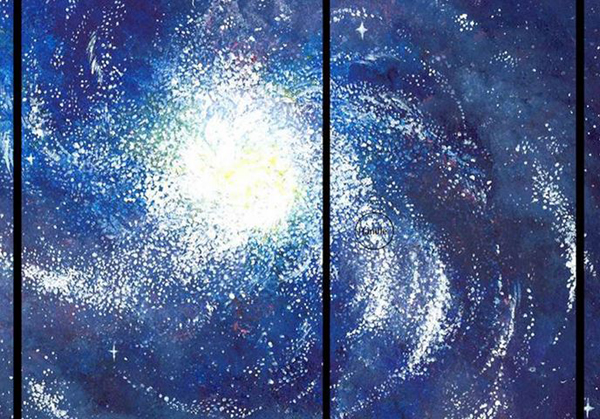 "Spiral Galaxy," painting by Mary Wojnar